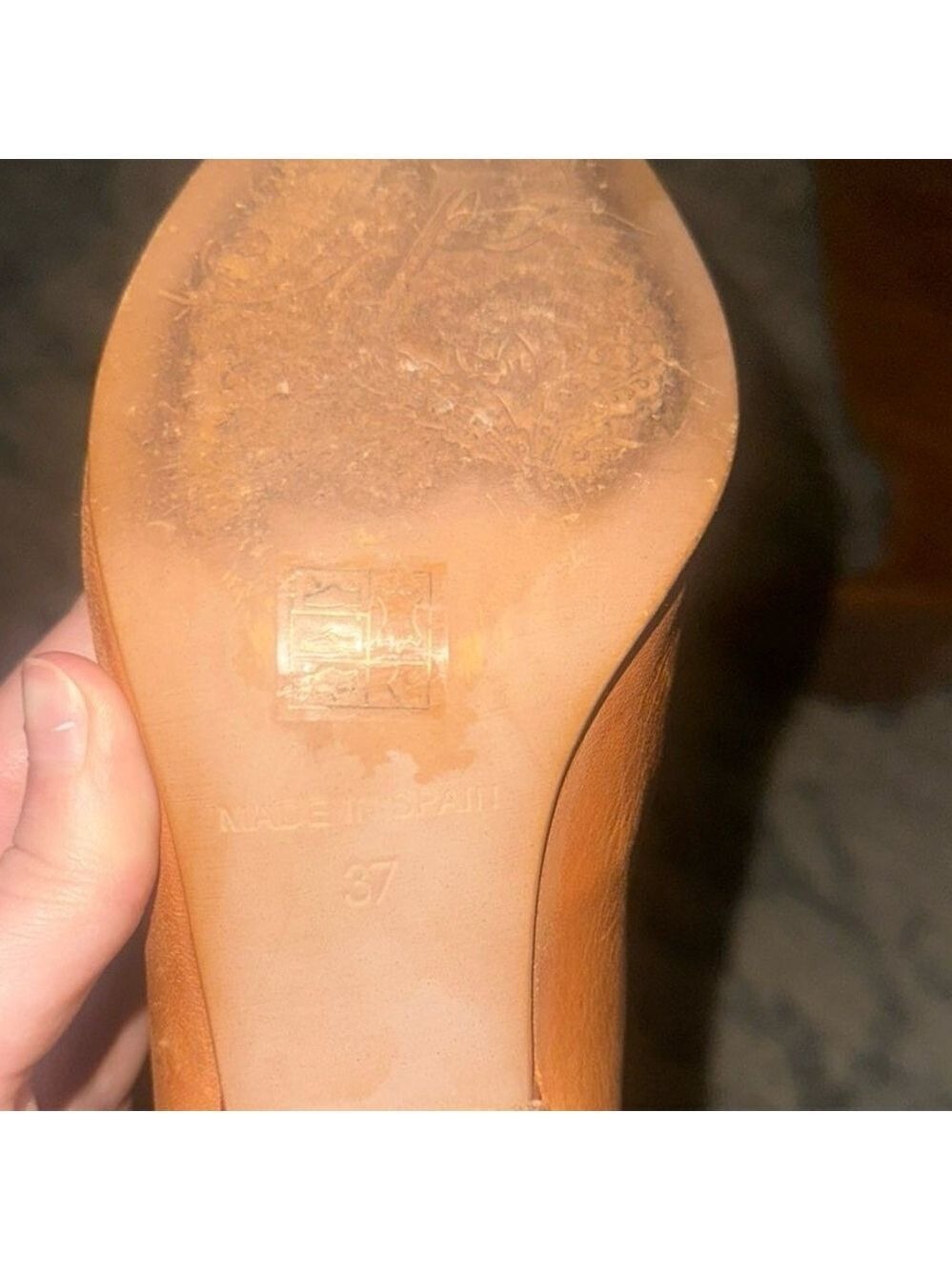 Free People Tan leather vintage over the knee boots size 37 - Picture 5 of 13